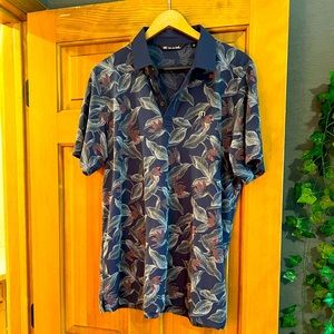 Floral Travis Mathew Polo, new without tags, mens size L